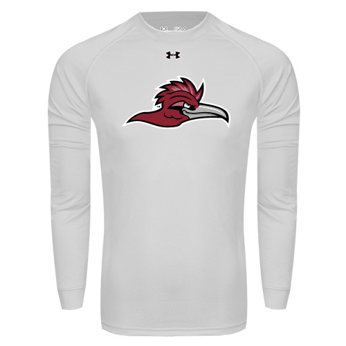  Under Armour White Long Sleeve Tech Tee - Roadrunner Head