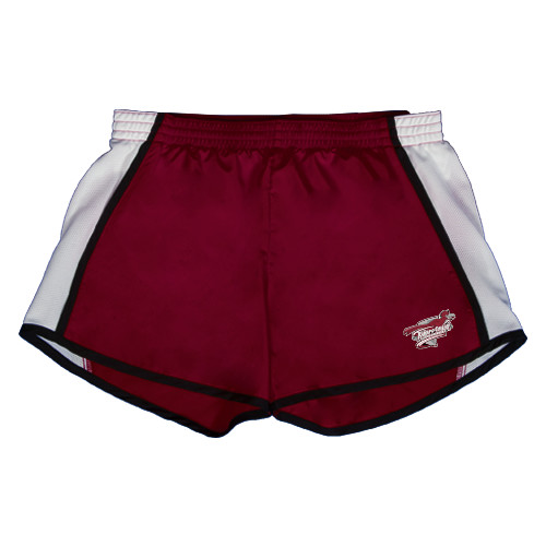  Womens Maroon/White Team Short - Official Logo