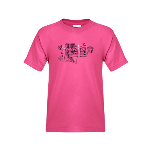  Youth Hot Pink T Shirt - Ramapo College Roadrunners Foil