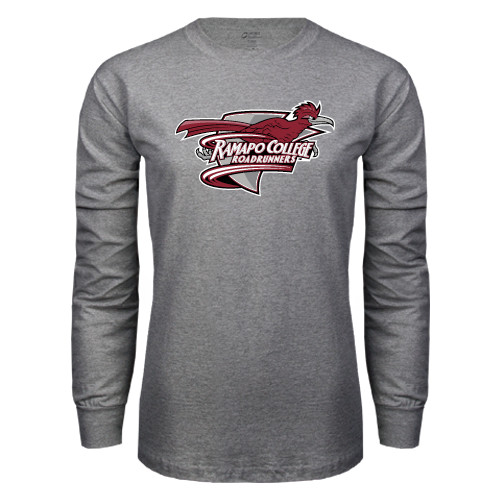  Grey Long Sleeve T Shirt - Official Logo