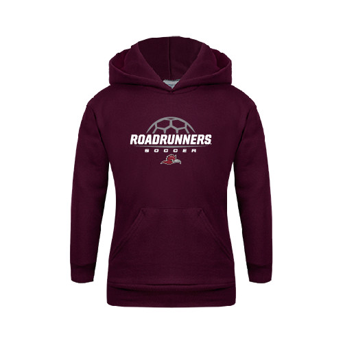  Youth Maroon Fleece Hoodie - Roadrunners Soccer Stacked