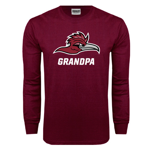  Maroon Long Sleeve T-Shirt - Grandpa