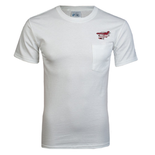  White T-Shirt w/Pocket - Official Logo