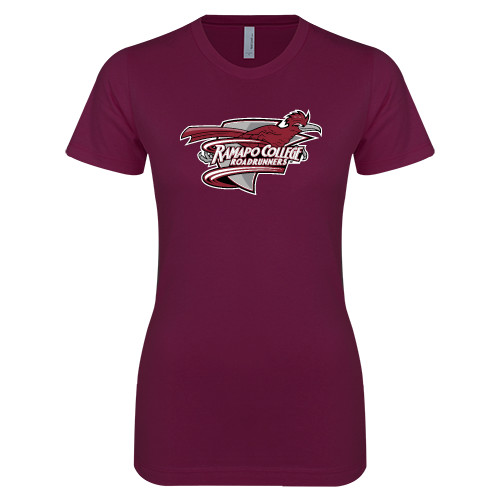  Next Level Womens Maroon Boyfriend Tee - Official Logo