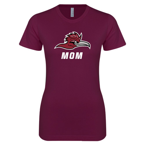  Next Level Womens Maroon Boyfriend Tee - Mom