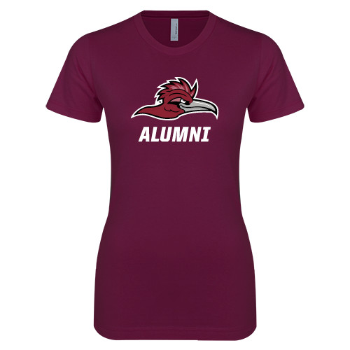  Next Level Womens Maroon Boyfriend Tee - Alumni