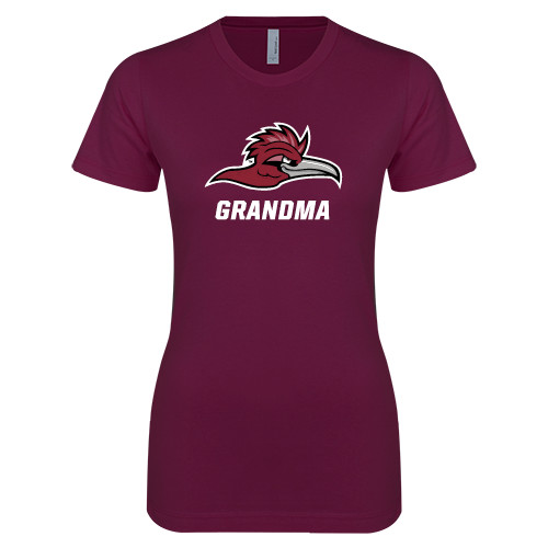  Next Level Womens Maroon Boyfriend Tee - Grandma