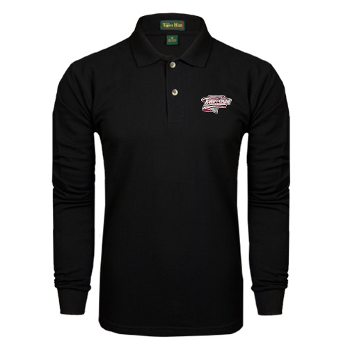  Black Long Sleeve Polo - Ramapo College Roadrunners