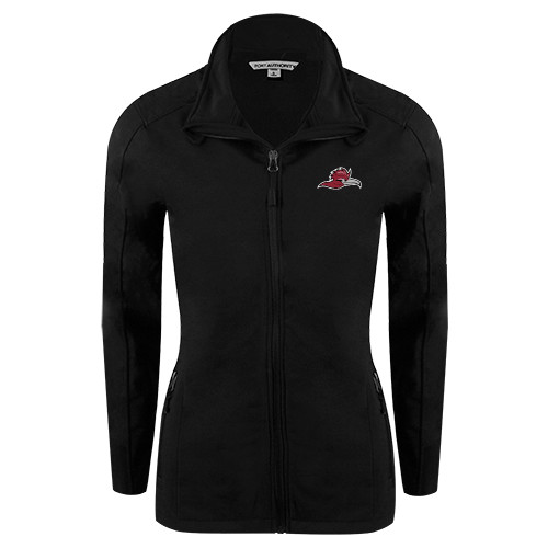  Womens Black Softshell Jacket - Roadrunner Head