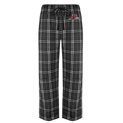  Black/Grey Flannel Pajama Pant - Roadrunner Head