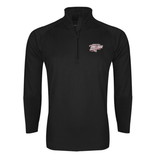  Sport Tek Black Sport Wick Stretch 1/2 Zip Pullover - Ramapo College Roadrunners