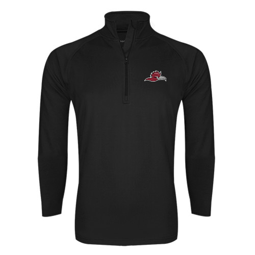  Sport Tek Black Sport Wick Stretch 1/2 Zip Pullover - Roadrunner Head