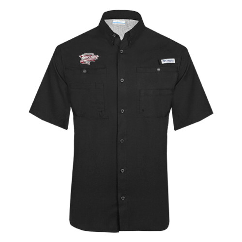  Columbia Black Tamiami Performance Short Sleeve Shirt - Ramapo College Roadrunners