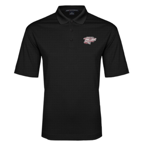  Black Performance Fine Jacquard Polo - Ramapo College Roadrunners