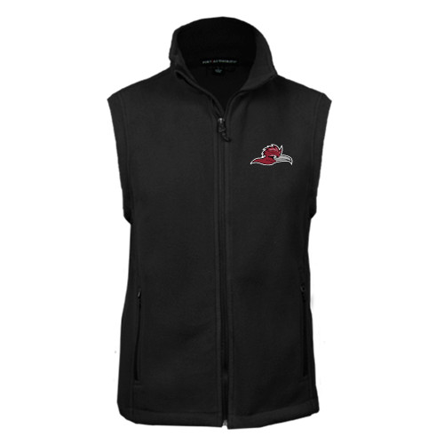  Black Fleece Full Zip Vest - Roadrunner Head