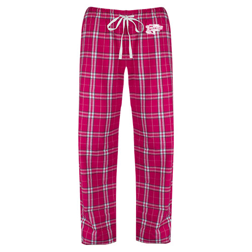  Womens Dark Fuchsia/White Flannel Pajama Pant - Ramapo College Roadrunners