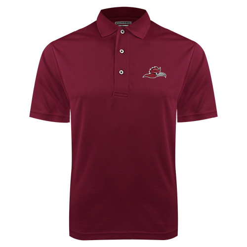  Maroon Dry Mesh Polo - Roadrunner Head