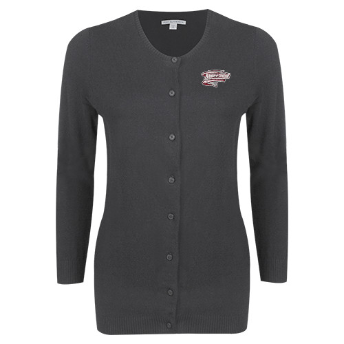  Womens Charcoal Cardigan Sweater - Ramapo College Roadrunners