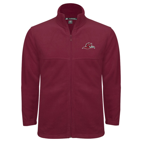  Maroon Fleece Full Zip Jacket - Roadrunner Head