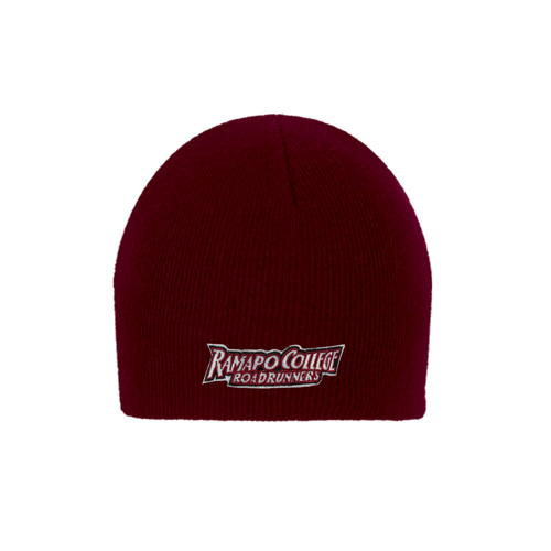  Maroon Knit Beanie - Ramapo College Roadrunners Word Mark