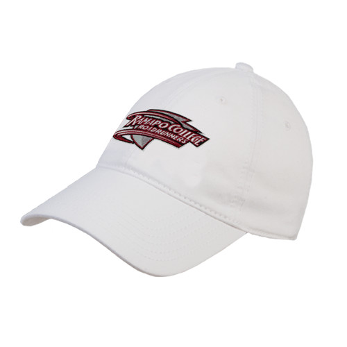  White Unstructured Adjustable Low Profile Hat - Ramapo College Roadrunners