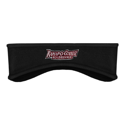  Black Stretch Fleece Headband - Ramapo College Roadrunners Word Mark