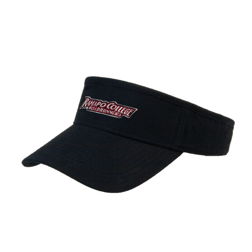  Black Visor - Ramapo College Roadrunners Word Mark