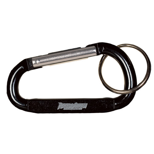  Black Carabiner with Split Ring - Ramapo College Roadrunners Word Mark