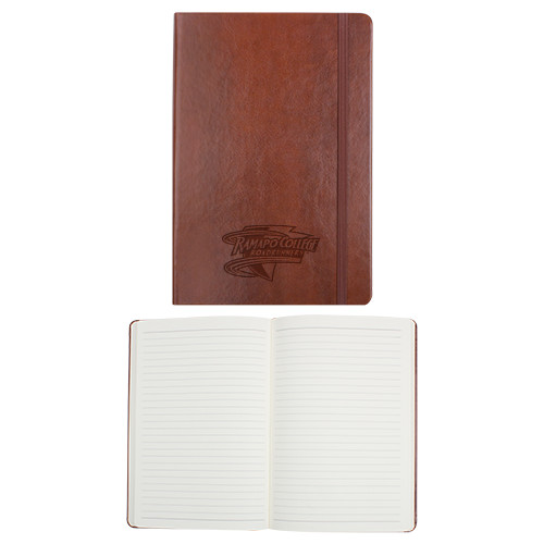  Fabrizio Brown Hard Cover Journal - Ramapo College Roadrunners Engraved
