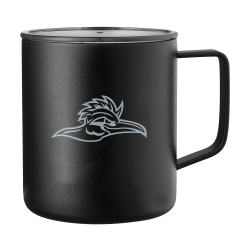 Rover Camp Vacuum Insulated Black Mug 14oz - Roadrunner Head Engraved
