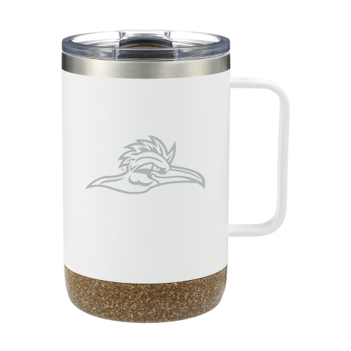  Valhalla Vacuum Insulated Camp White Mug 14oz - Roadrunner Head Engraved