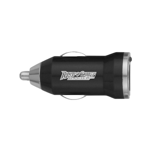  On the Go Black Car Charger - Ramapo College Roadrunners Word Mark