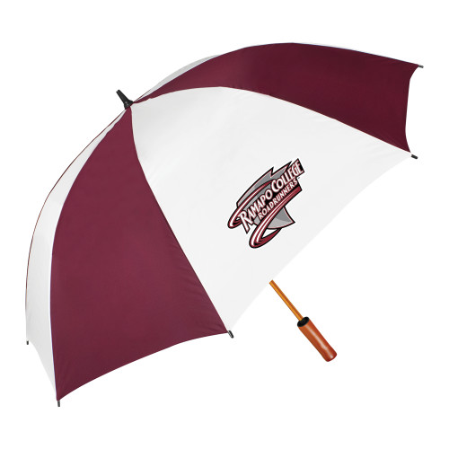  64 Inch Maroon/White Umbrella - Ramapo College Roadrunners