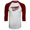 Thumbnail image for  White/Maroon Raglan Baseball T Shirt