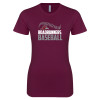 Thumbnail image for  Next Level Womens Maroon Boyfriend Tee