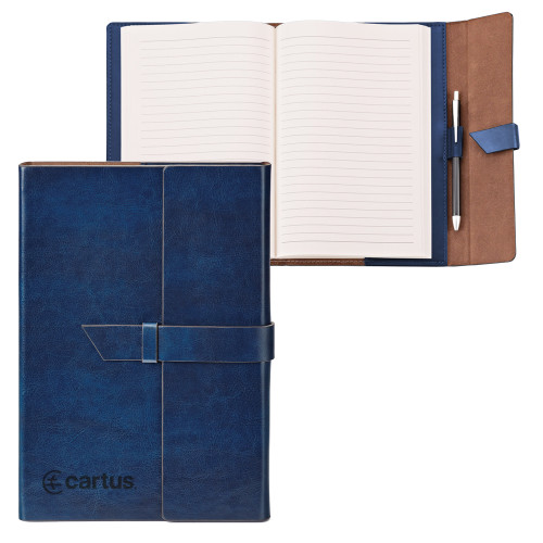  Fabrizio Junior Blue Portfolio w/Loop Closure - Cartus Horizontal Engraved
