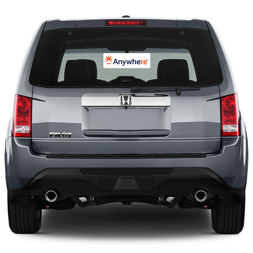 Full Color Large Side/Rear White Window Decal - Anywhere