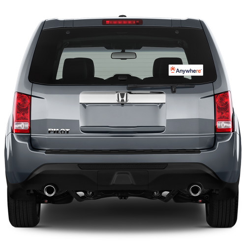  Full Color Medium Side/Rear White 10 x 9 Window Decal - Anywhere