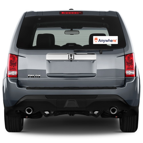 Full Color Medium Side/Rear White 14 x 13 Window Decal - Anywhere