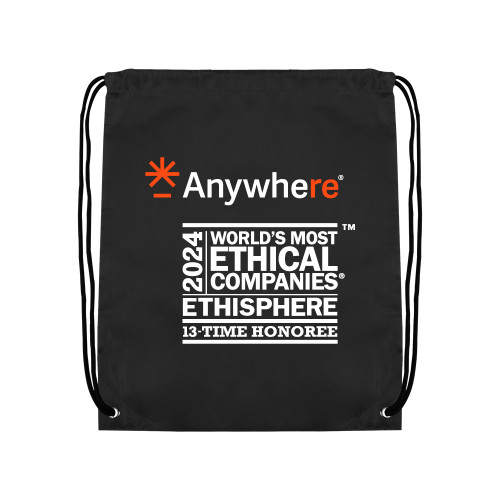  Black Drawstring Backpack - WME Anywhere 2024