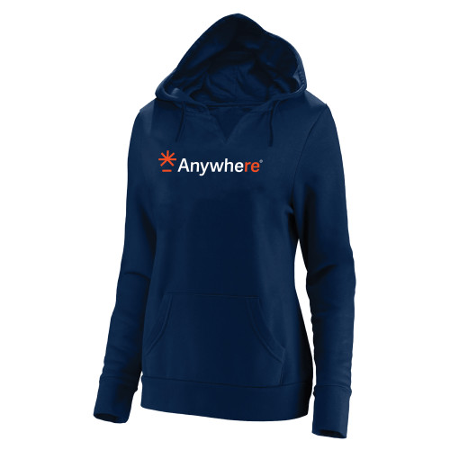  Womens Plus Navy Hoodie - Anywhere