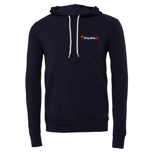  Bella + Canvas Navy Fleece Hood - Anywhere