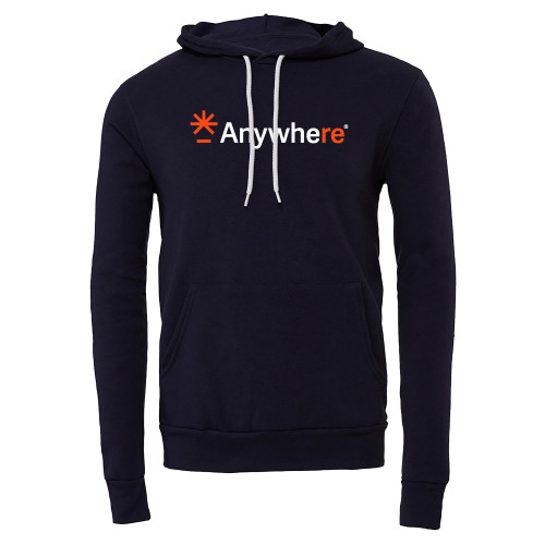  Bella + Canvas Navy Fleece Hood - Anywhere