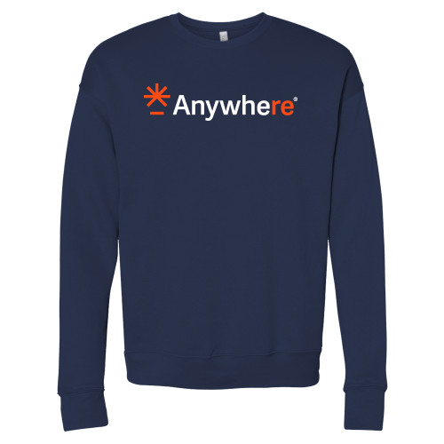  Bella + Canvas Navy Fleece Crew - Anywhere