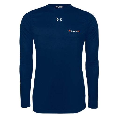  Under Armour Navy Long Sleeve Tech Tee - Anywhere