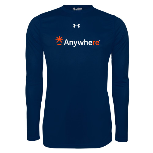  Under Armour Navy Long Sleeve Tech Tee - Anywhere