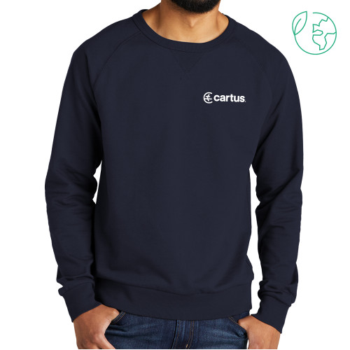  Allmade Navy Organic French Terry Crewneck Sweatshirt - Cartus Horizontal
