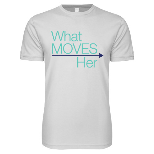  Next Level White SoftStyle T Shirt - What Moves Her