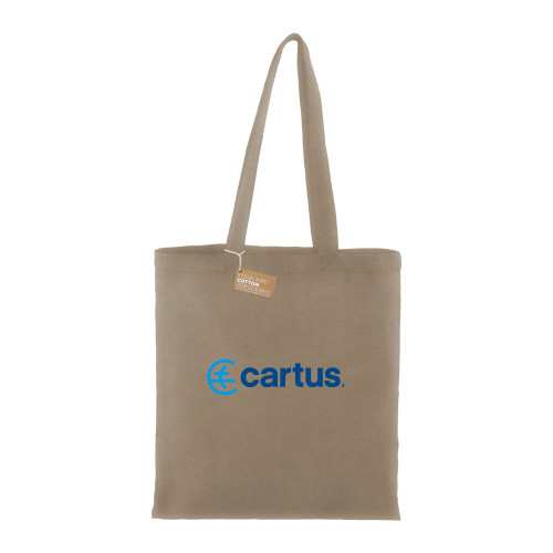  Recycled Cotton Twill Natural Tote - Cartus Horizontal