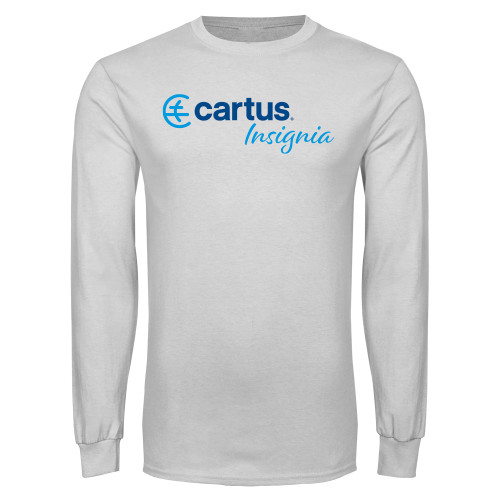  White Long Sleeve T Shirt - Cartus Insignia
